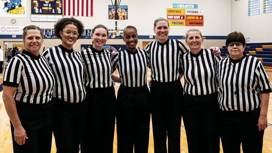 All-woman official crew a first in Kansas