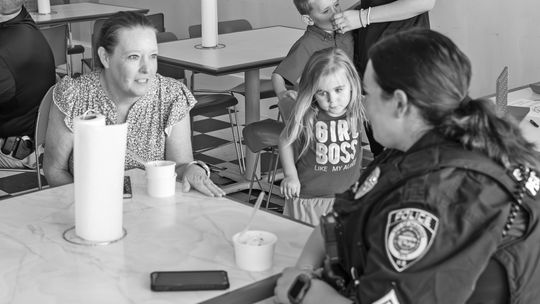 ICE CREAM WITH A COP ICE CREAM WITH A COP