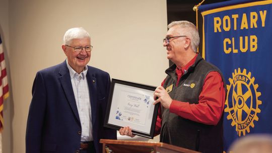 Rotarians recognize Gary Wall’s 60 years of membership with surprise