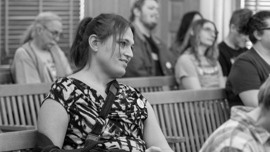 Trans Kansans and allies use Statehouse restrooms in act of ‘malicious compliance’