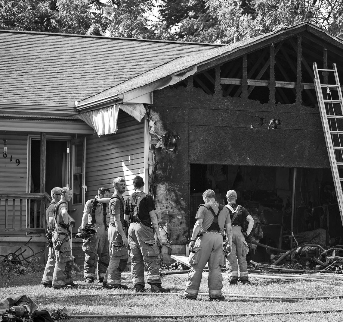 GARAGE FIRE IN OSWEGO