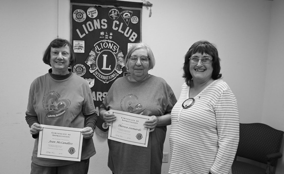 Lions Club Recognition