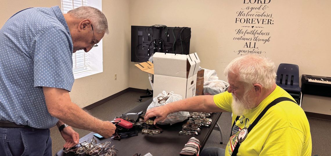 Lions sort through donated glasses
