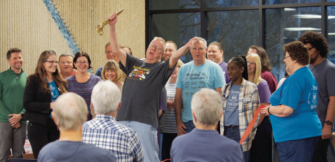 Parsons Public Library celebrates window renovation with ribbon-cutting Parsons Public Library celebrates window renovation with ribbon-cutting