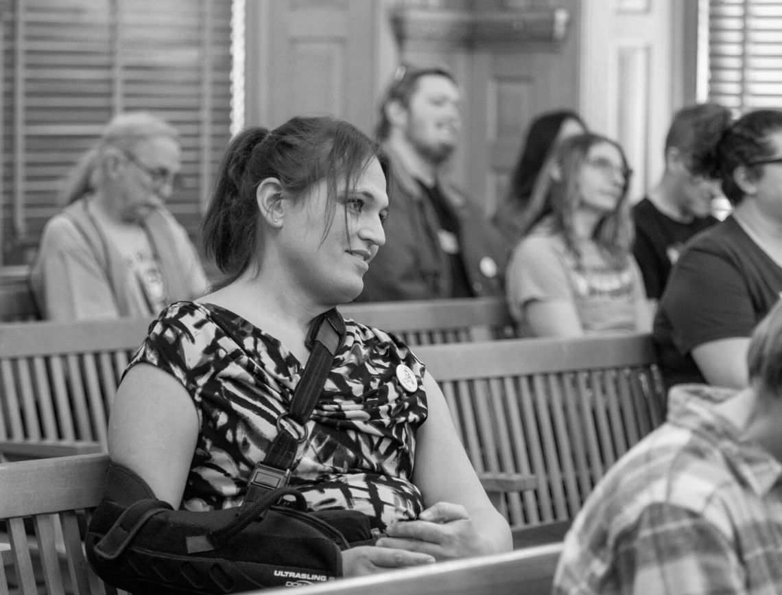 Trans Kansans and allies use Statehouse restrooms in act of ‘malicious compliance’