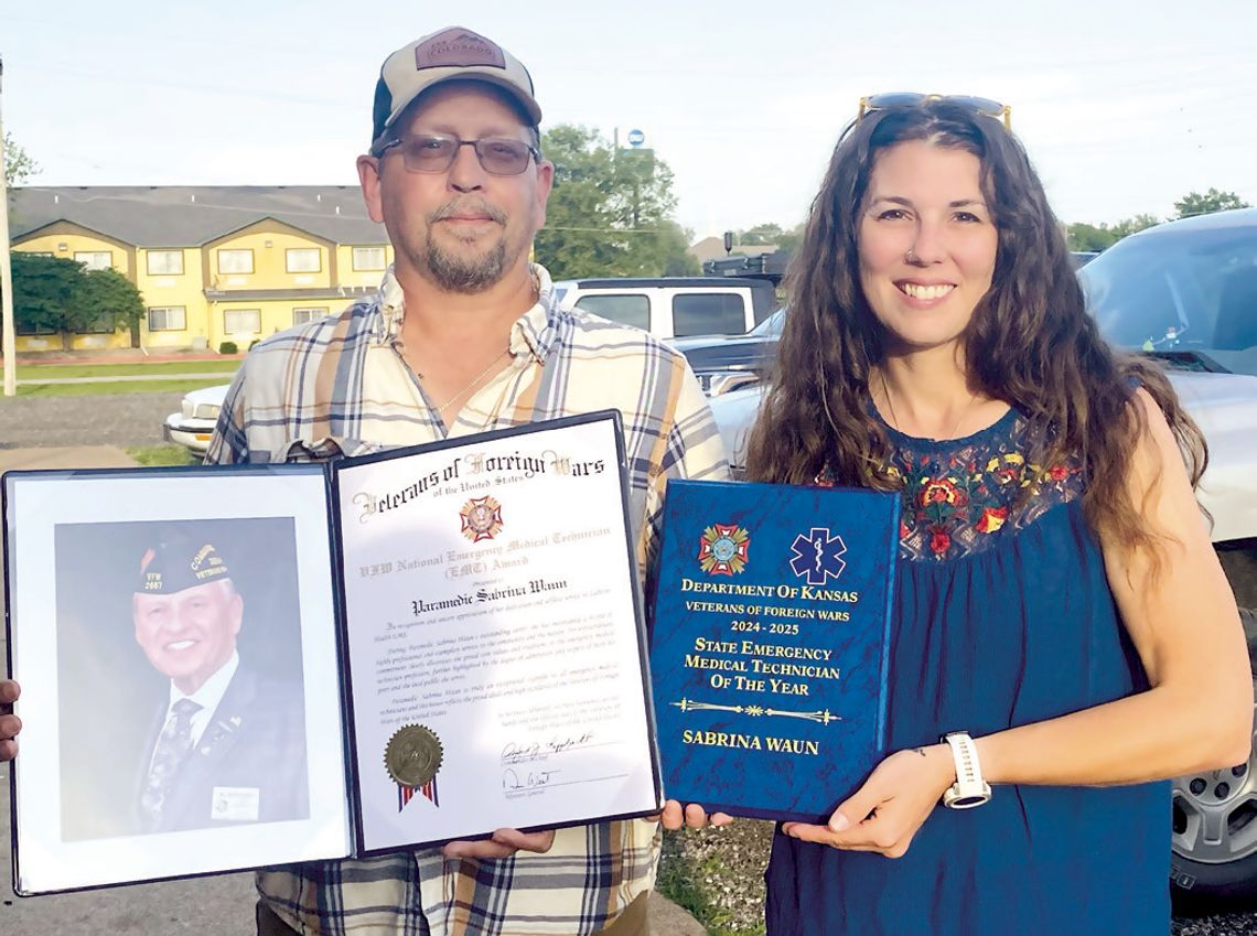 Waun earns state, national EMT accolades from VFW